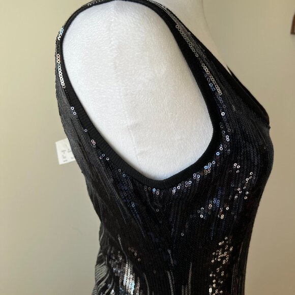 🖤 Willow & Clay Black Sequin Bodycon Midi Dress - Evening Glam! M 🖤 - Picture 3 of 9